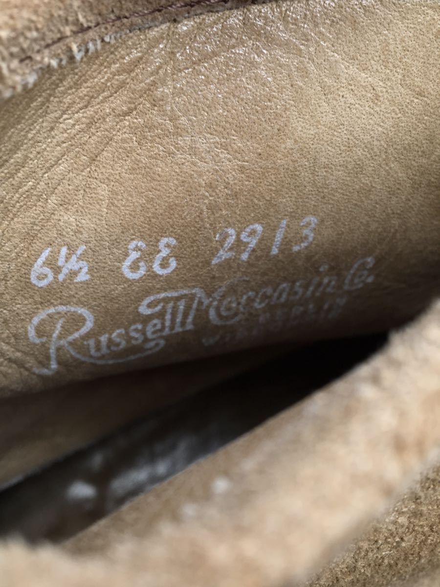 Russell Moccasin◇ブーツ US6.5 CML スウェード ノックアバウト 全体