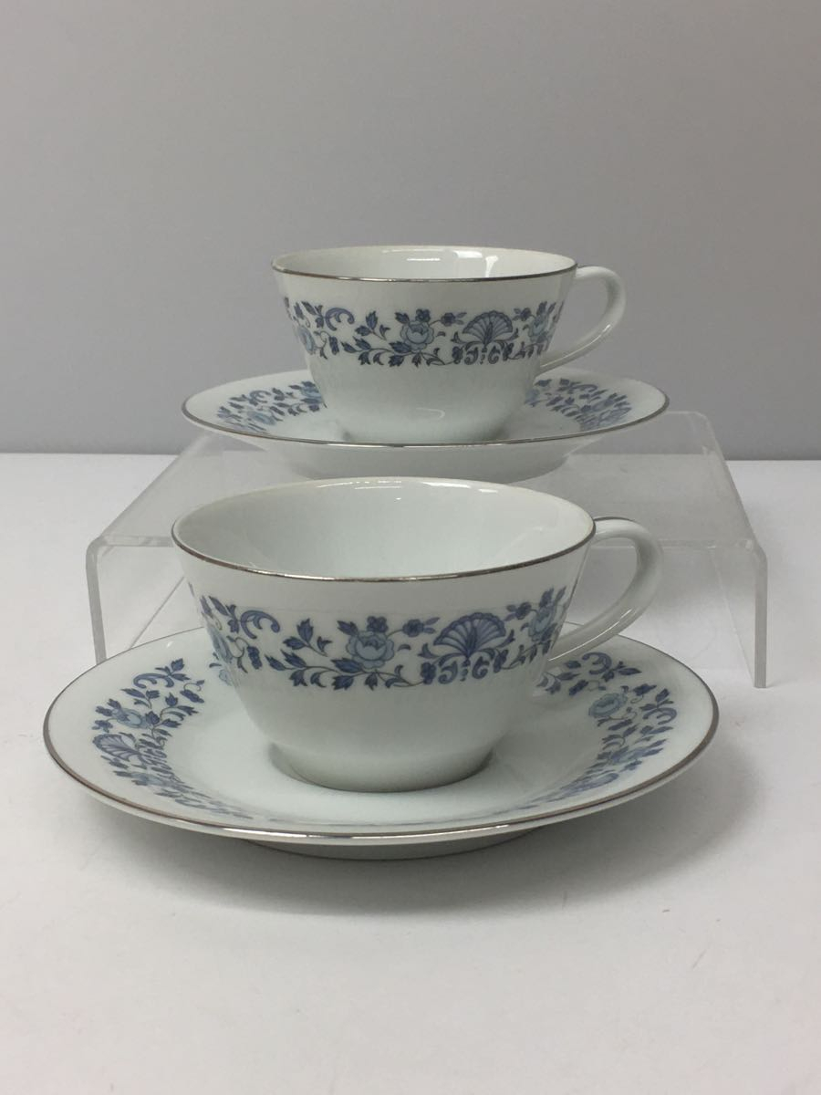 Noritake◆カップ&ソーサー/2点セット/WHT/ノリタケ/オールド/50-60s/ペア_画像2