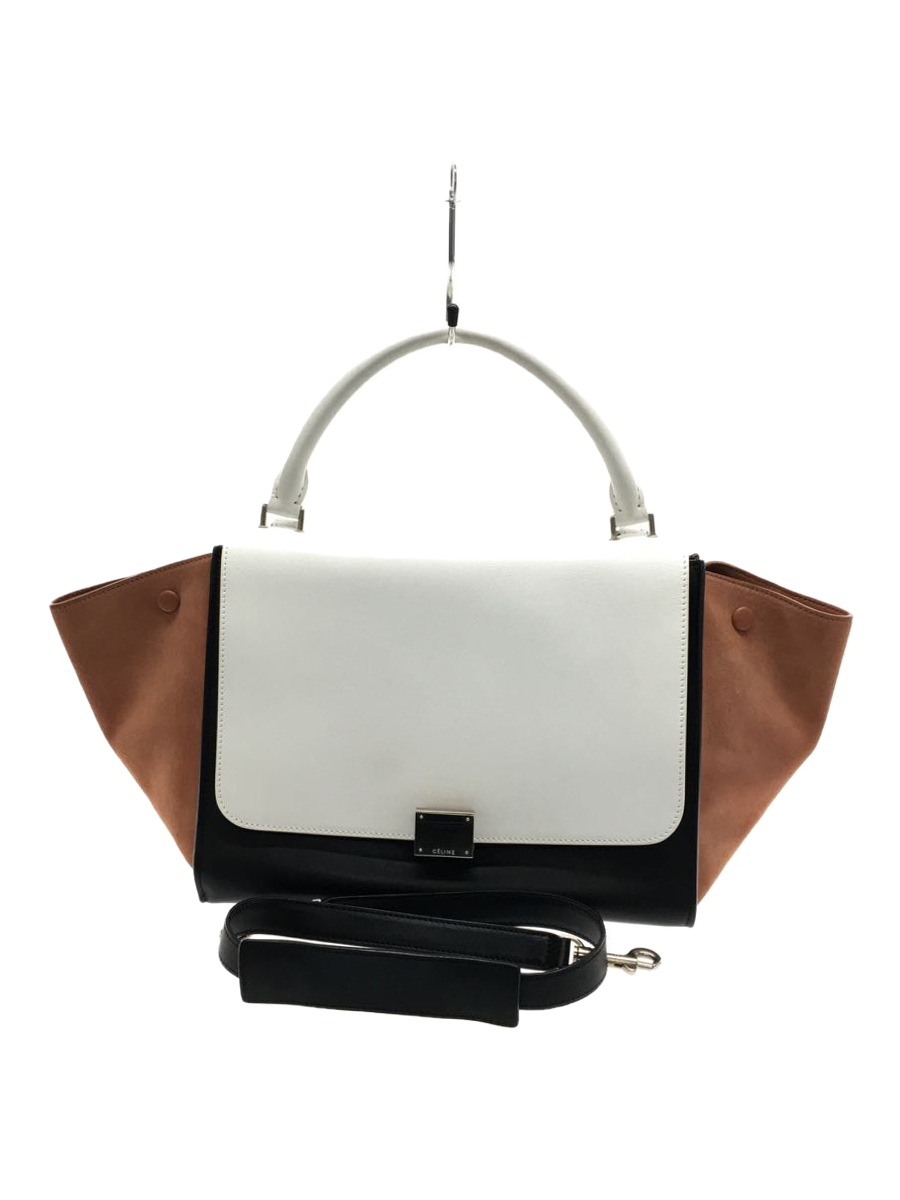 CELINE◇トラペーズ ミディアム/2WAYハンドバッグ/レザー boussias.cy