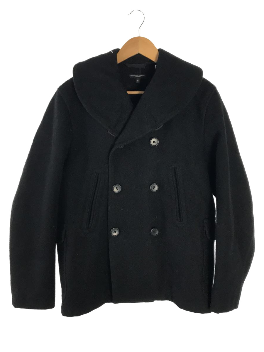 50%OFF】 Engineered Garments◇ピーコート/S/ウール/BLK/無地 S