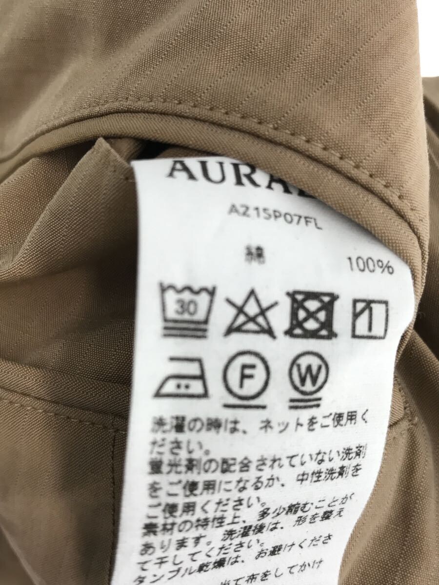 AURALEE◆WASHED FINX RIPSTOP CHAMBRAY BELTE TPANTS/0/コットン/BEG/A21SP07_画像6