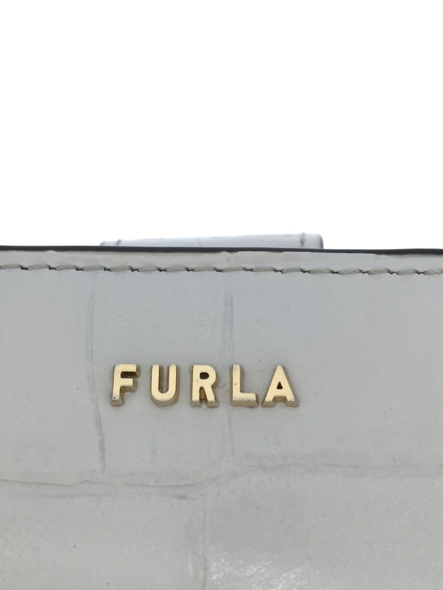 FURLA◆2つ折り財布/レザー/GRY/レディース_画像3