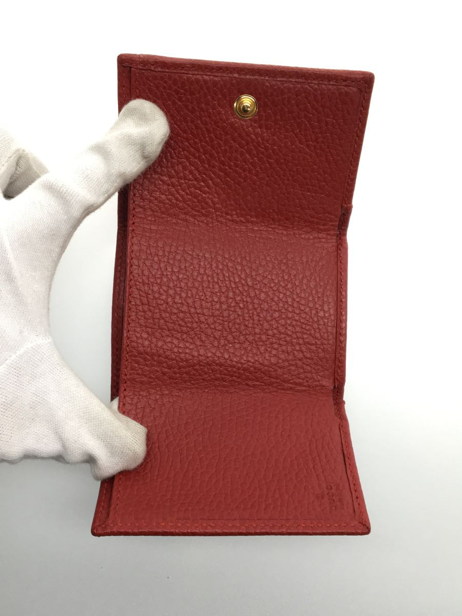 GUCCI◆グッチ/3ツ折サイフ_GGマーモント/レザー/RED/無地/レディース/523277 CAO0G 6433_画像4