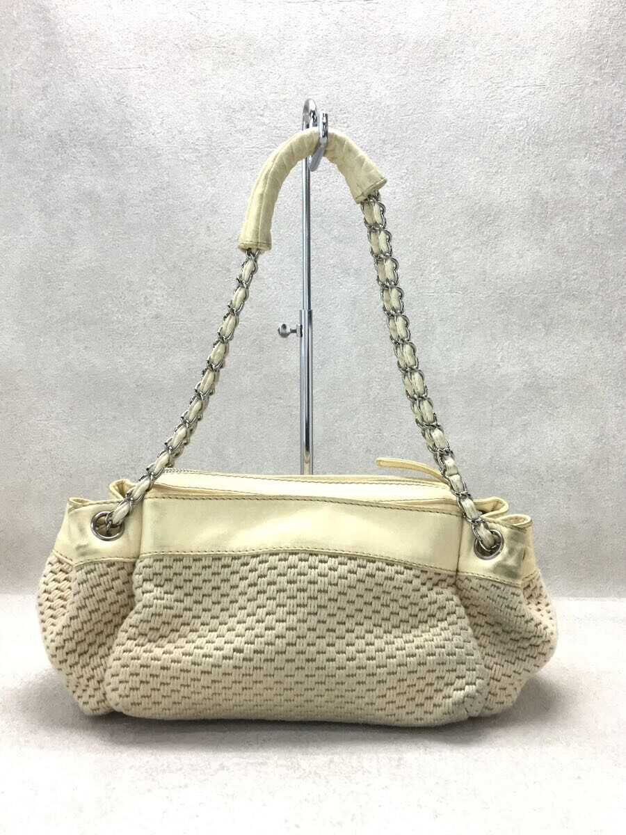 CHANEL◇ショルダーバッグ/コットン/アイボリー/シャネル | inmano.com.br