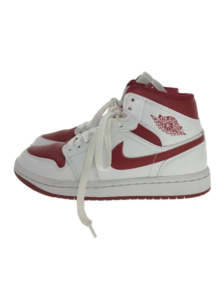 NIKE◆JORDAN BRAND WMNS AIR JORDAN 1MID/22.5cm/WHT/レザー/BQ6472-161_画像1