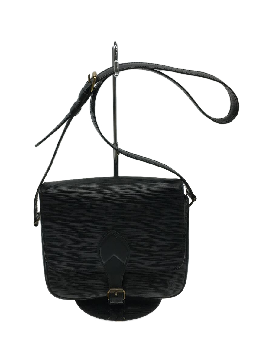 LOUIS VUITTON◇カルトシエール_エピ_ノワール/レザー/BLK/無地
