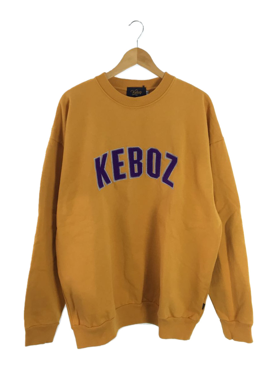 Keboz◆KEBOZ PILE LOGO SWEAT/XL/コットン/YLW/213-1253