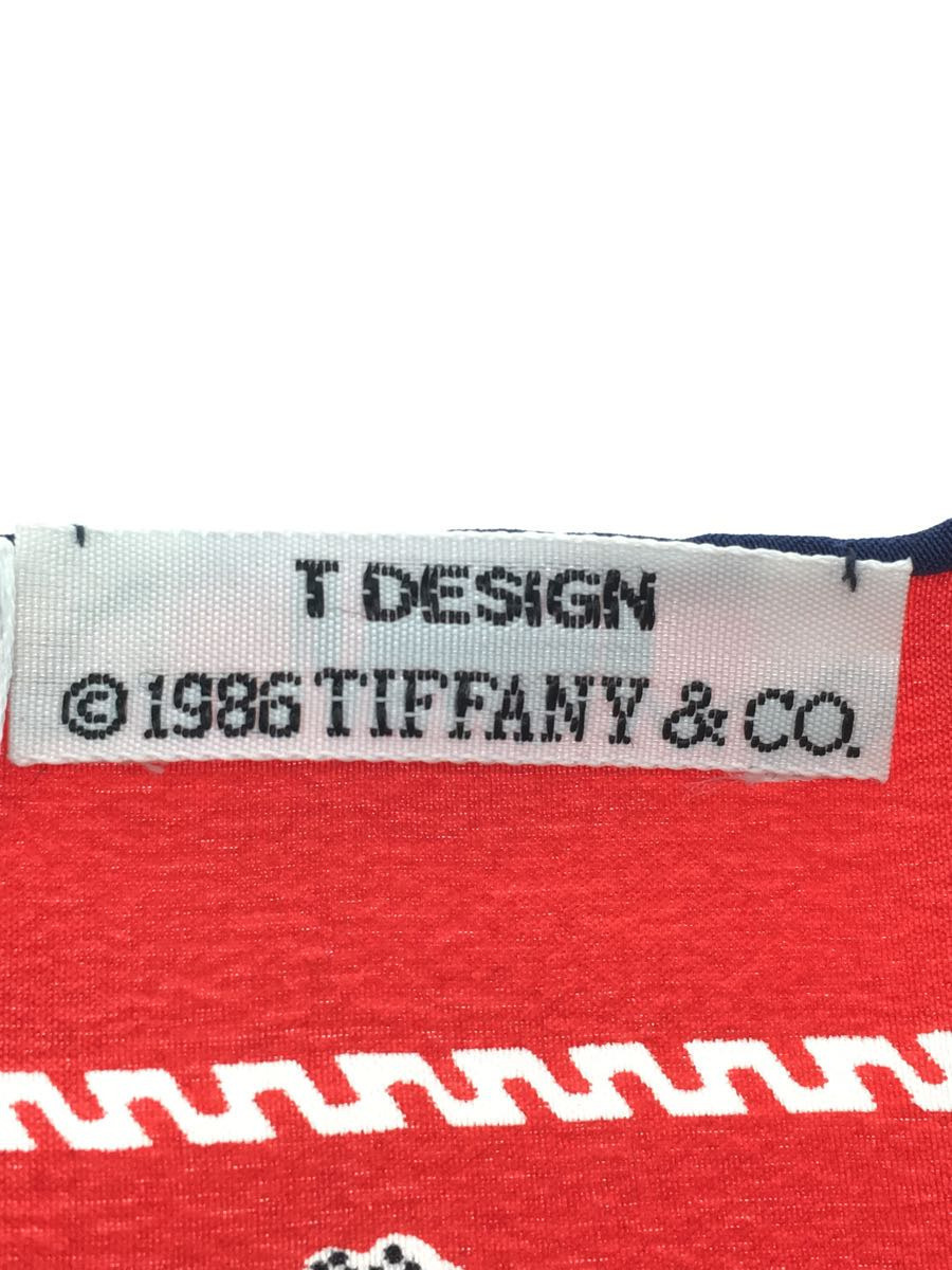 TIFFANY&Co.◆ハンカチ/スカーフ/シルク/NVY/レディース_画像3