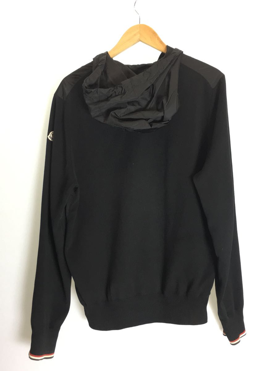 ラッピング不可】 MONCLER◇ジップパーカー/XL/コットン/BLK/無地