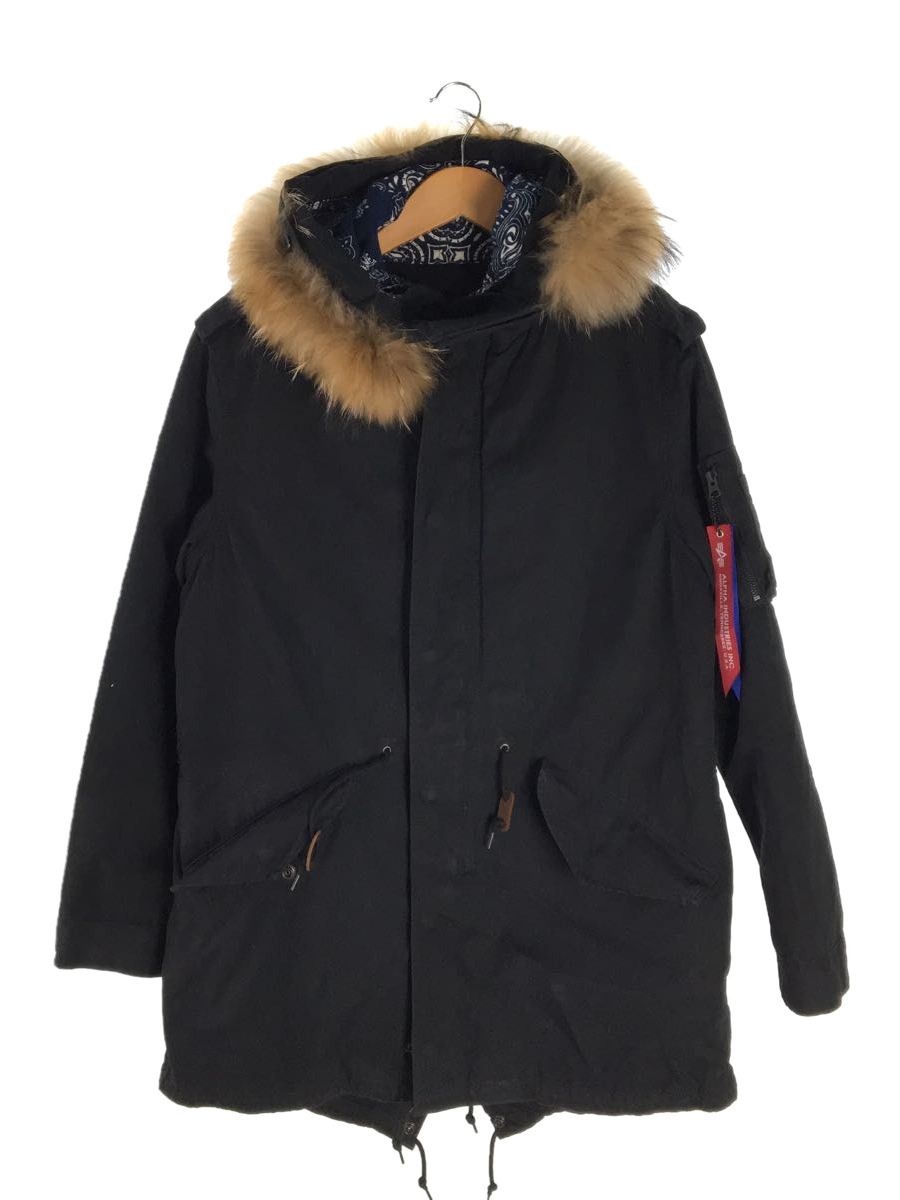 超可爱の ALPHA INDUSTRIES◇モッズコート/M/コットン/ブラック/TA1073