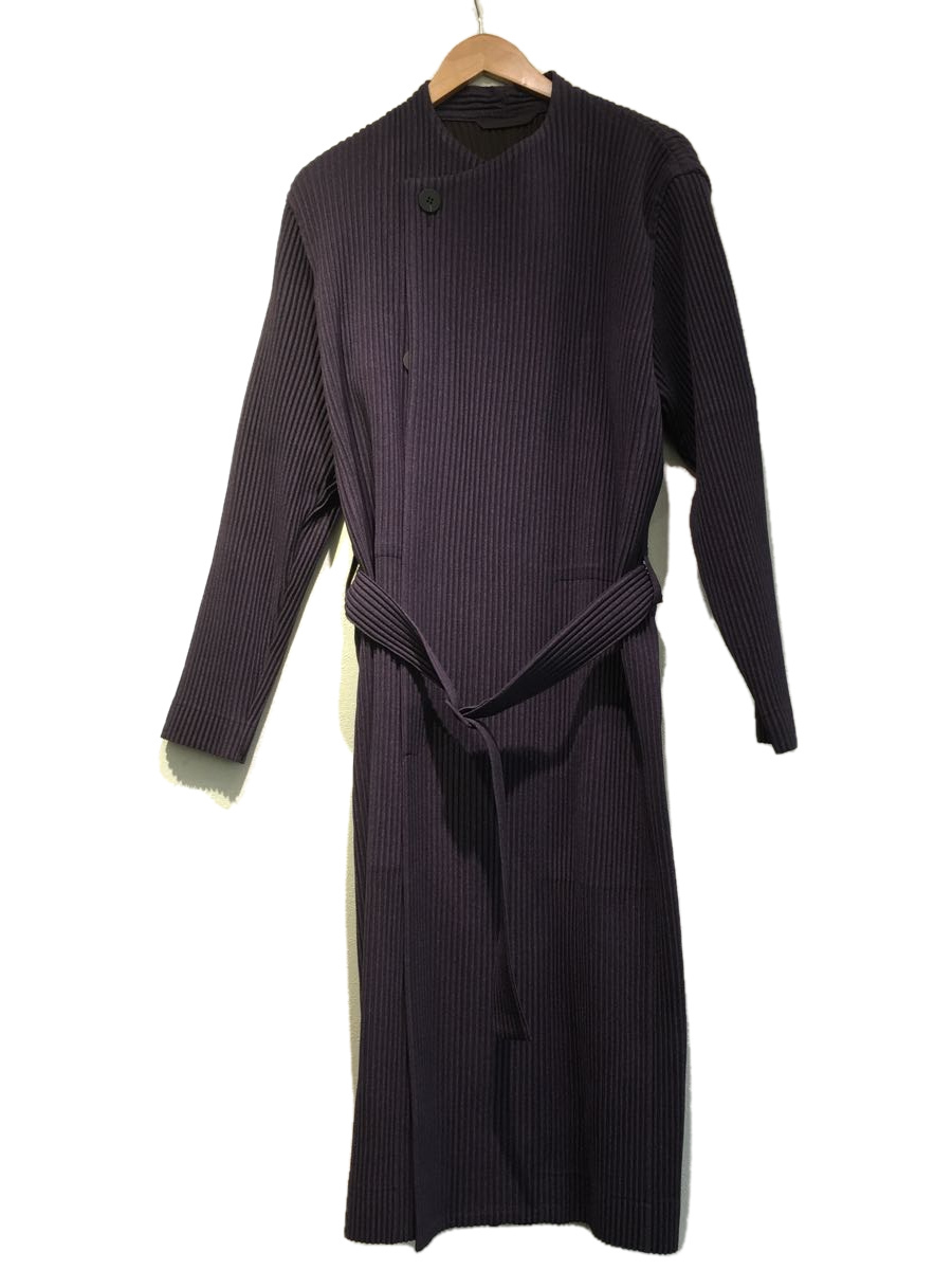 HOMME PLISSE ISSEY MIYAKE◇ウールライクプリーツコート/コート HOMME PLISSE ISSEY MIYAKE◇ウールライクプリーツコート/コート