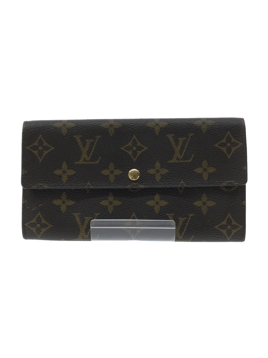 LOUIS VUITTON◆M61725/ポシェット・ポルト・モネクレディ_モノグラム_BRW/PVC/BRW/かび有_画像1