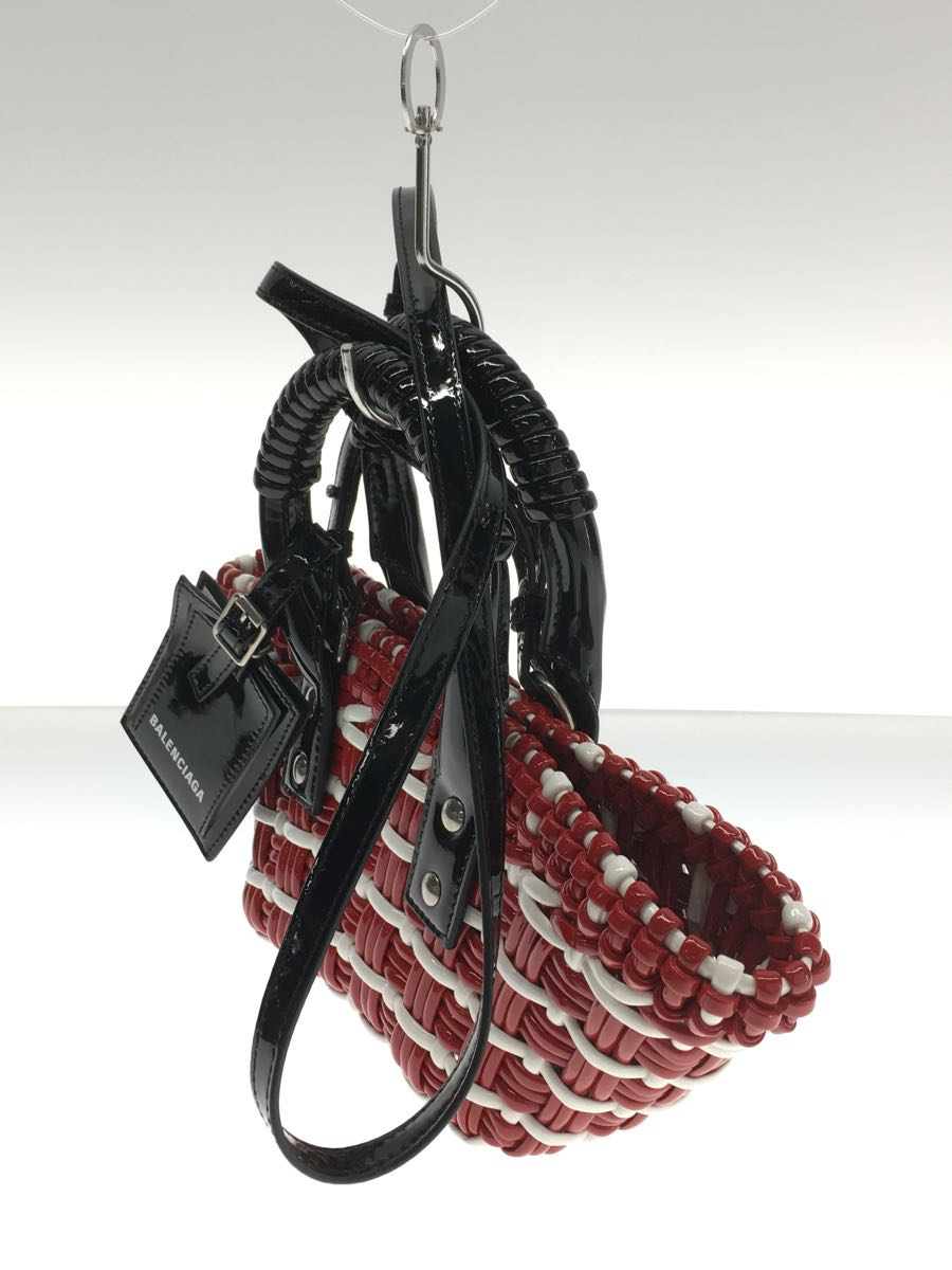 BALENCIAGA◇バレンシアガ/ショルダーバッグ/PVC/RED/BISTRO XXS