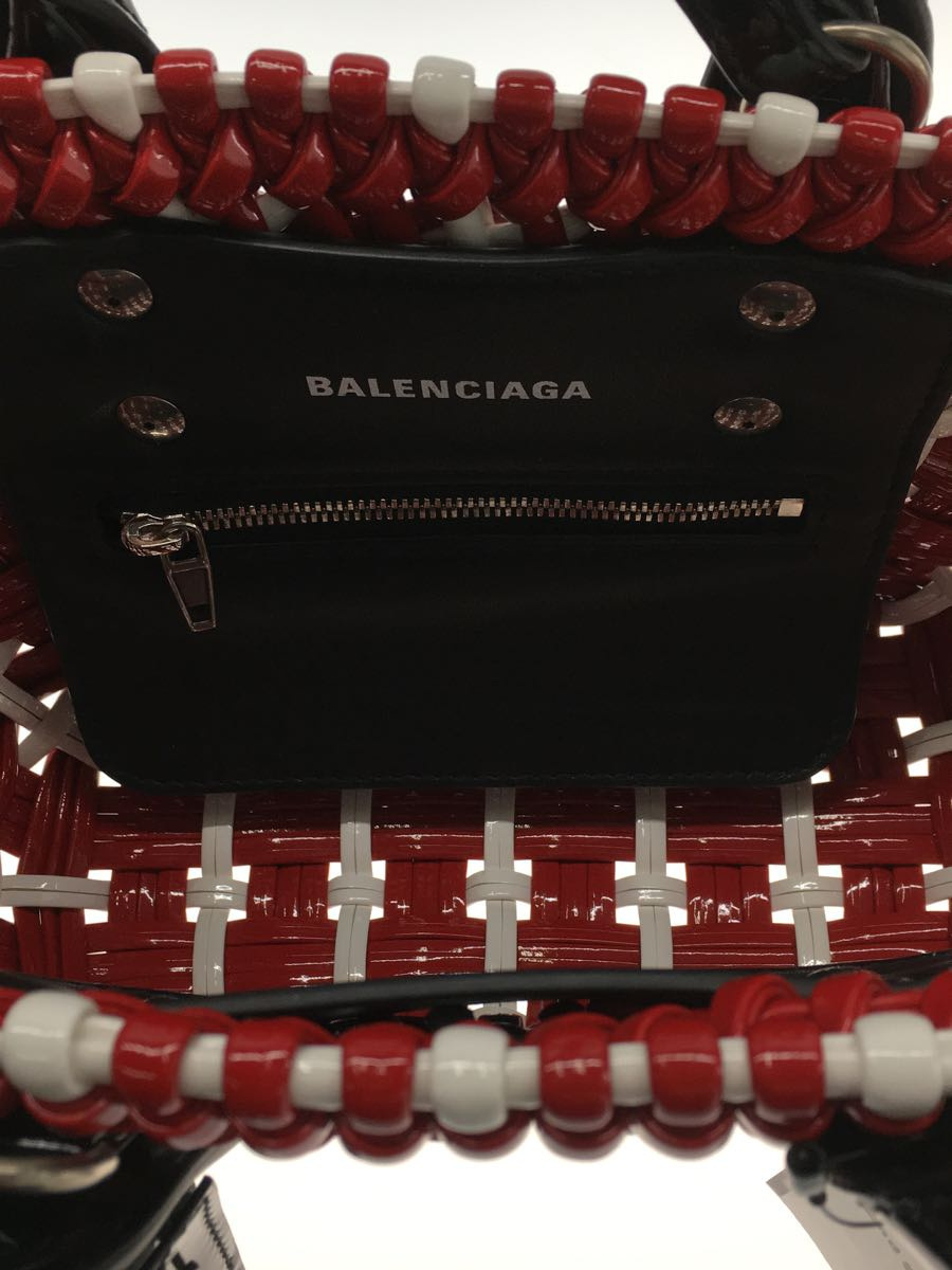 BALENCIAGA◇バレンシアガ/ショルダーバッグ/PVC/RED/BISTRO XXS
