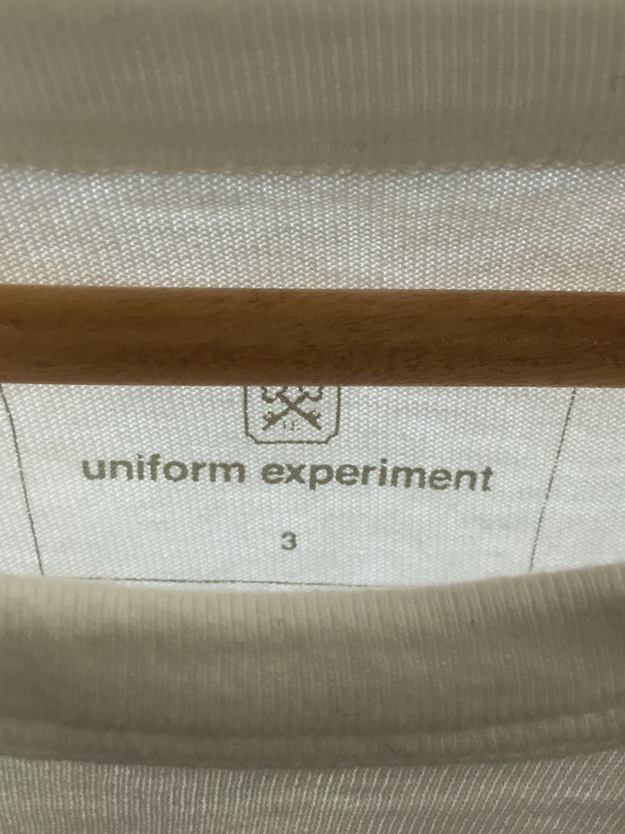 uniform experiment◆長袖Tシャツ/3/コットン/WHT/UE-220006_画像3
