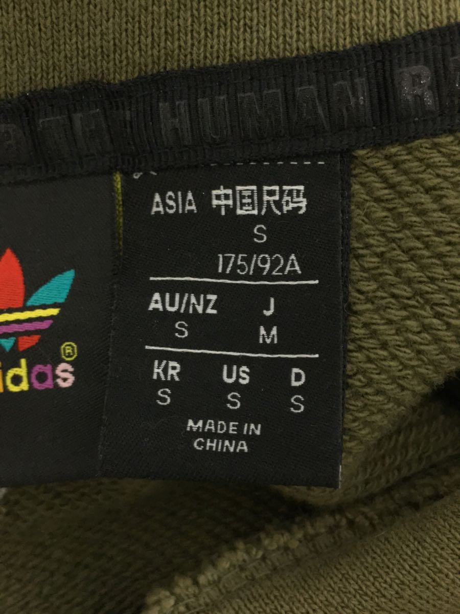 adidas◆パーカー/S/コットン/KHK/無地/H58302 A2B001_画像4