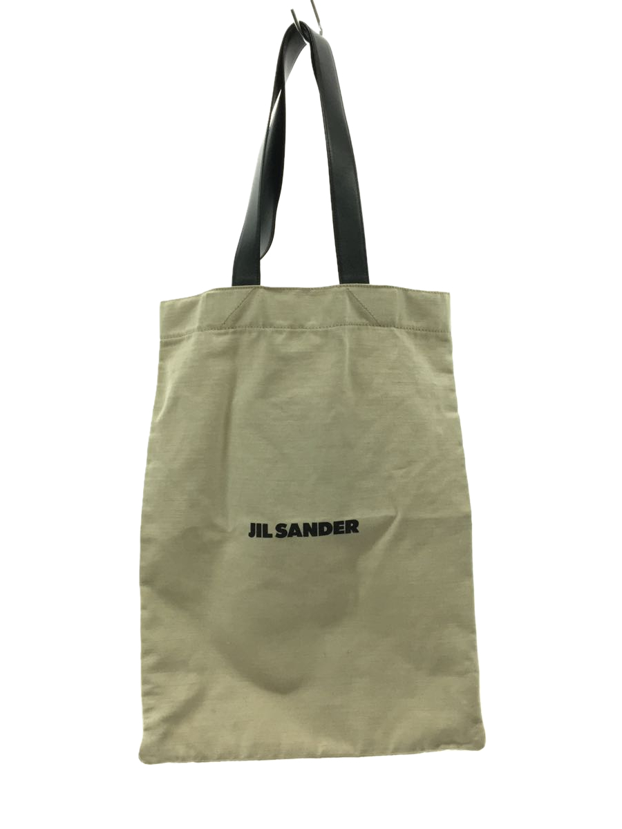 JIL SANDER◆トートバッグ/キャンバス/ベージュ_画像1