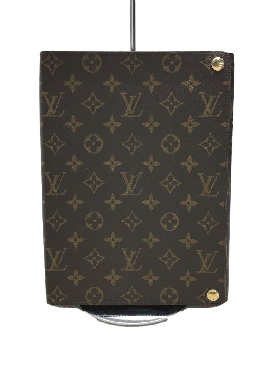 LOUIS VUITTON◆M93803/エテュイ・IPAD_モノグラム_BRW/レザー/BRW/レディース