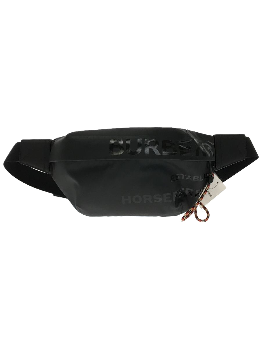 人気の春夏 BURBERRY LONDON◇ウエストバッグ/PVC/BLK/フェリーホース