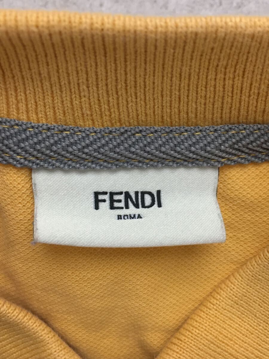 FENDI◆フェンディ/ポロシャツ/6A/コットン/YLW/無地_画像3