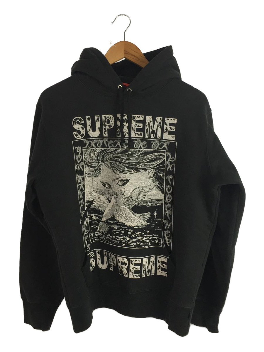 Supreme◆19AW/Doves Hooded Sweatshirt/パーカー/M/コットン/BLK