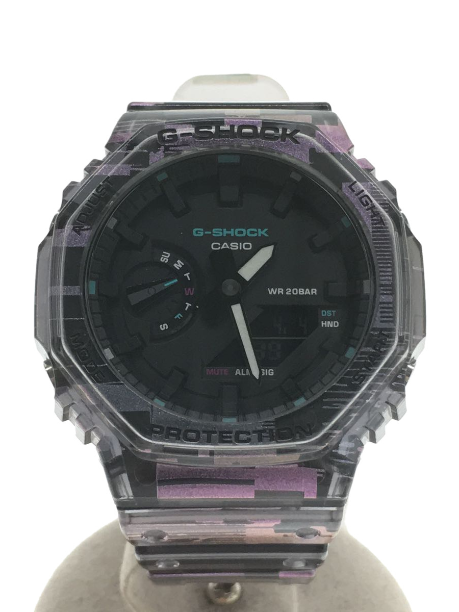 CASIO◆クォーツ腕時計_G-SHOCK/アナログ/ラバー/BLK/BLK_画像1