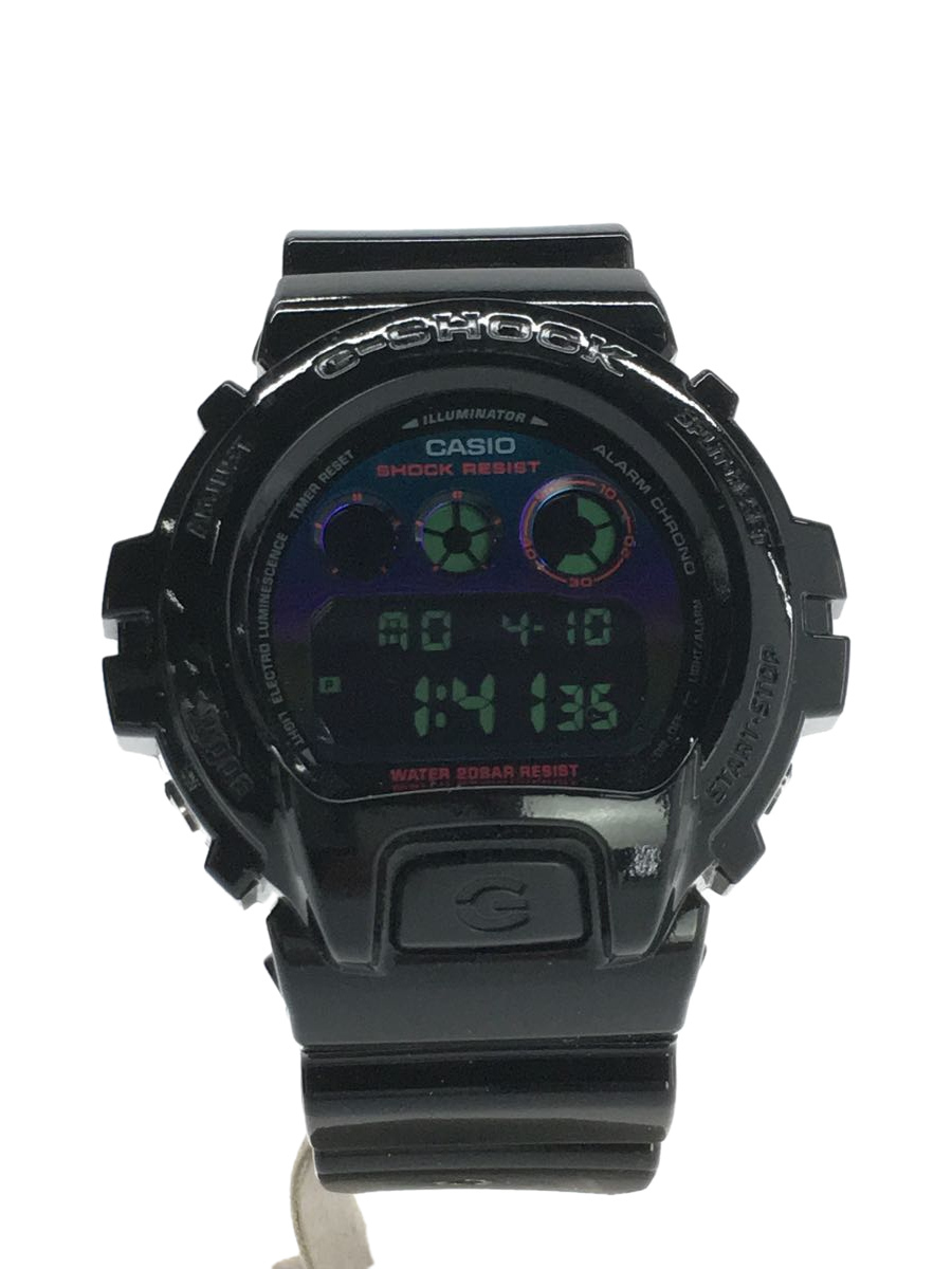 CASIO◆クォーツ腕時計/デジタル/マルチカラー/BLK/DW-6900RGB-1JF