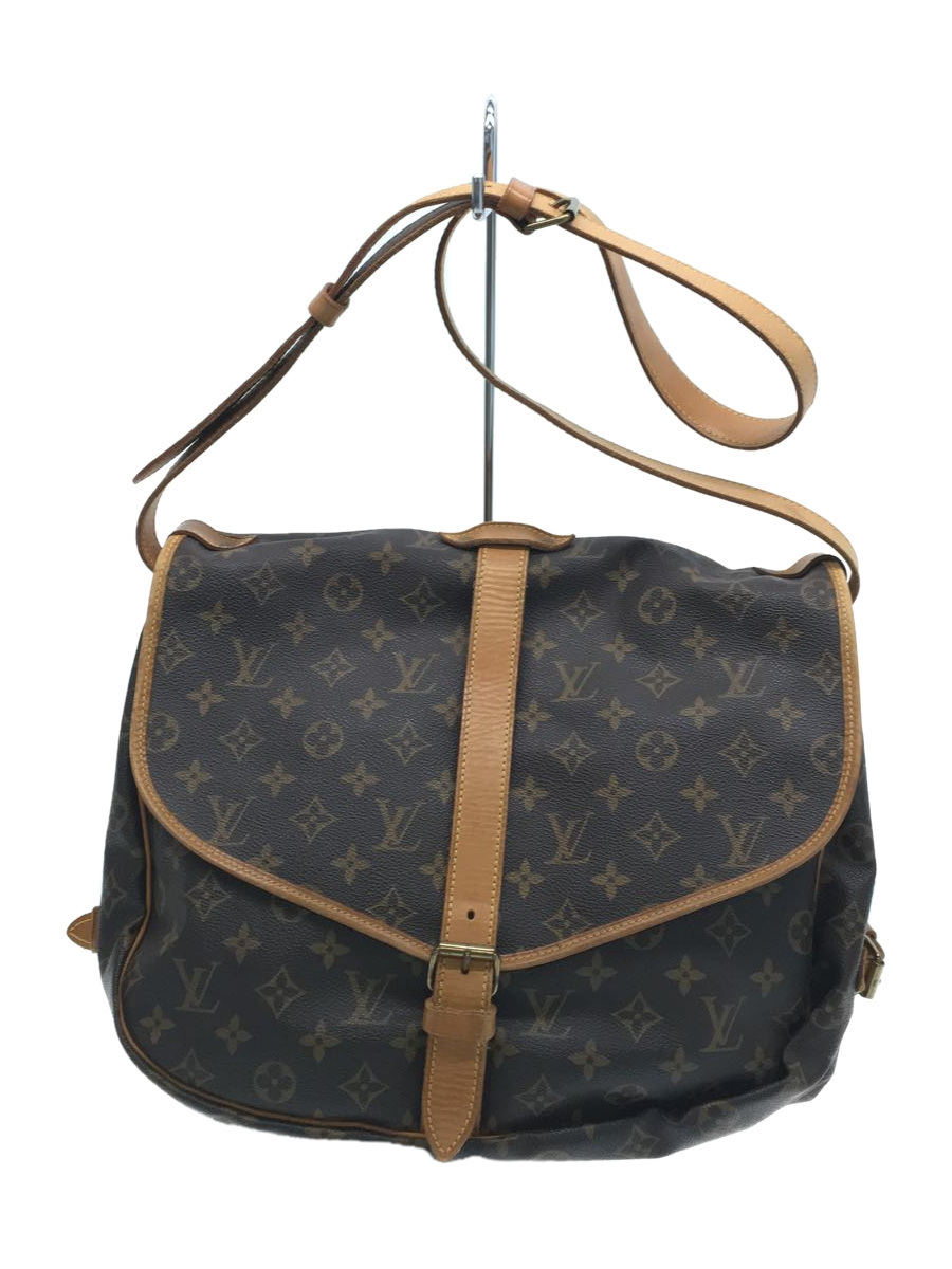 LOUIS VUITTON◇ソミュール30_モノグラム_BRW/PVC/BRW/総柄-