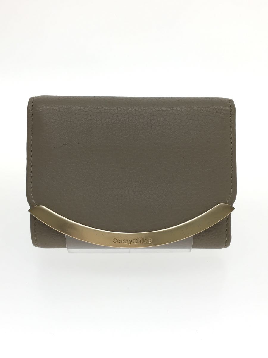 宅配便配送 SEE BY CHLOE◆LIZZIE/3つ折り財布/レザー/ベージュ その他 宅配便配送 SEE BY CHLOE◆LIZZIE/3つ折り財布/レザー/ベージュ その他