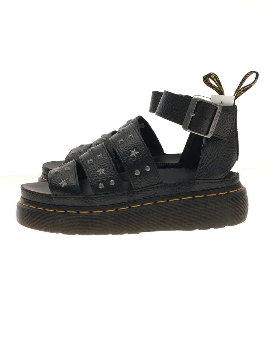 Dr.Martens◆CLARISSA 2 QUAD HDW/サンダル/UK6/BLK/レザー/27572001