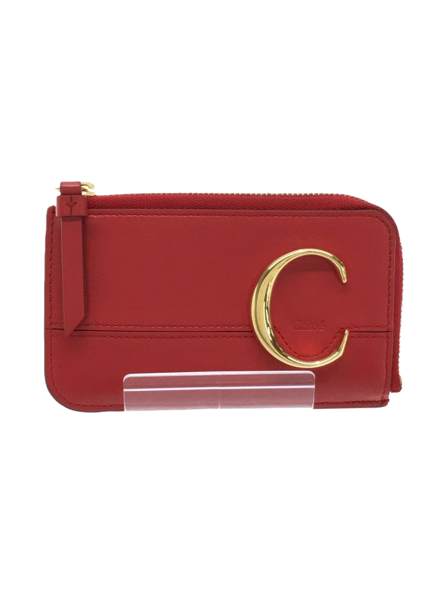 Chloe◆カードケース/レザー/RED/無地/レディース/19sp057a37