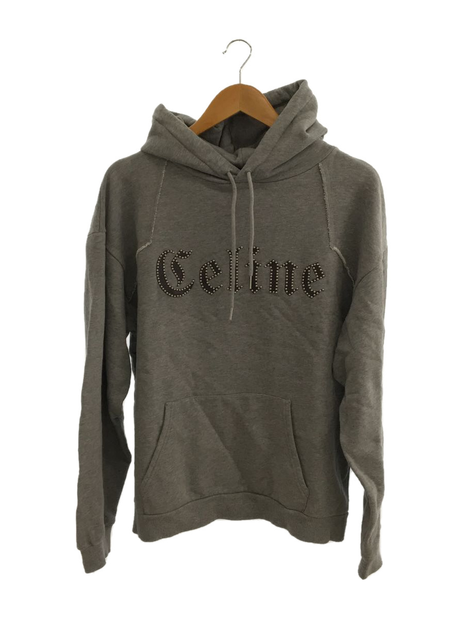 CELINE◆22SS/スタッズコンフォートパーカー/XL/コットン/GRY/2Y588670Q_画像1