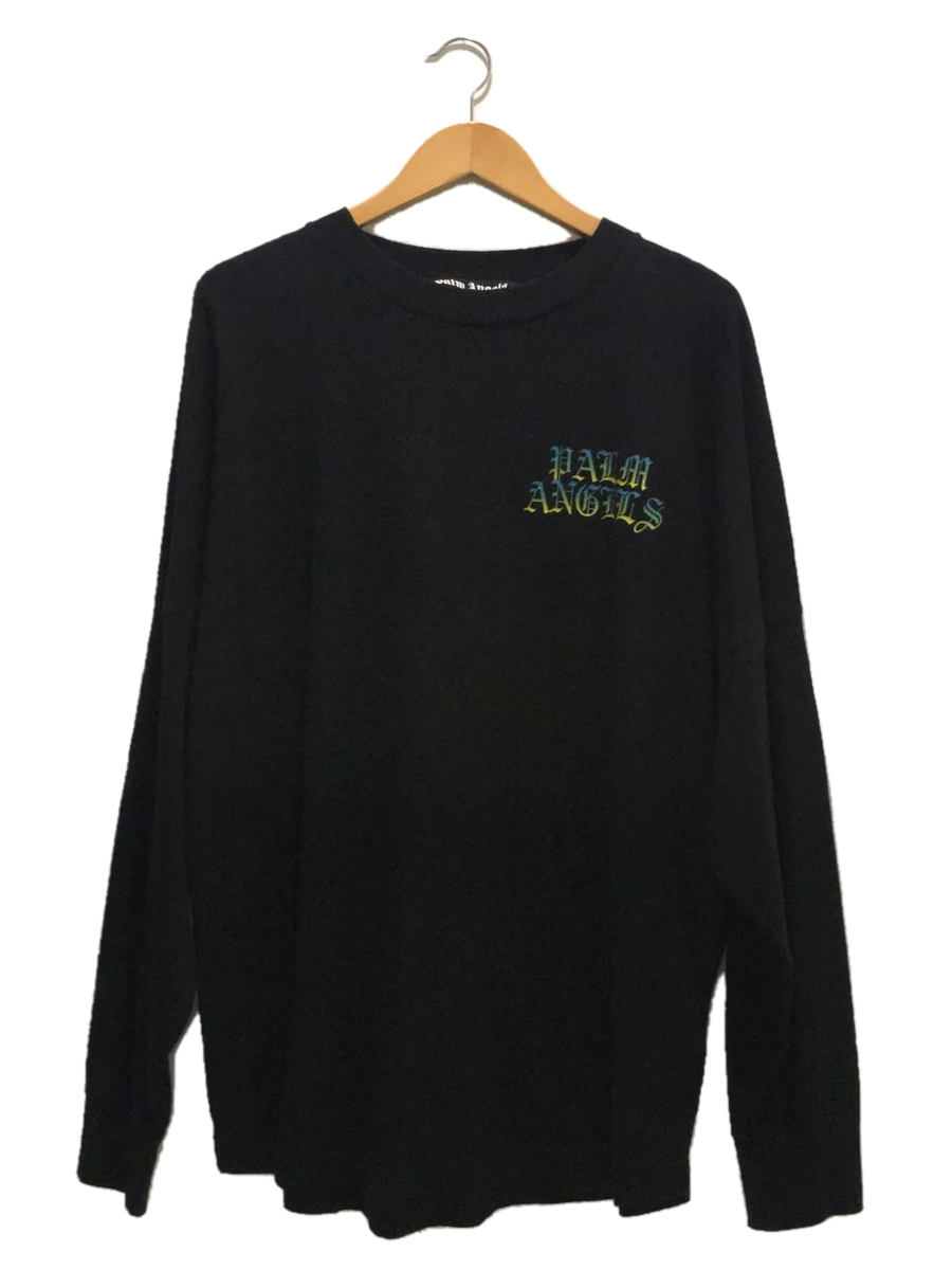 Palm Angels◆21SS/Hue Gothic Logo Over Tee/長袖Tシャツ/XL/PMAB001R21JER003
