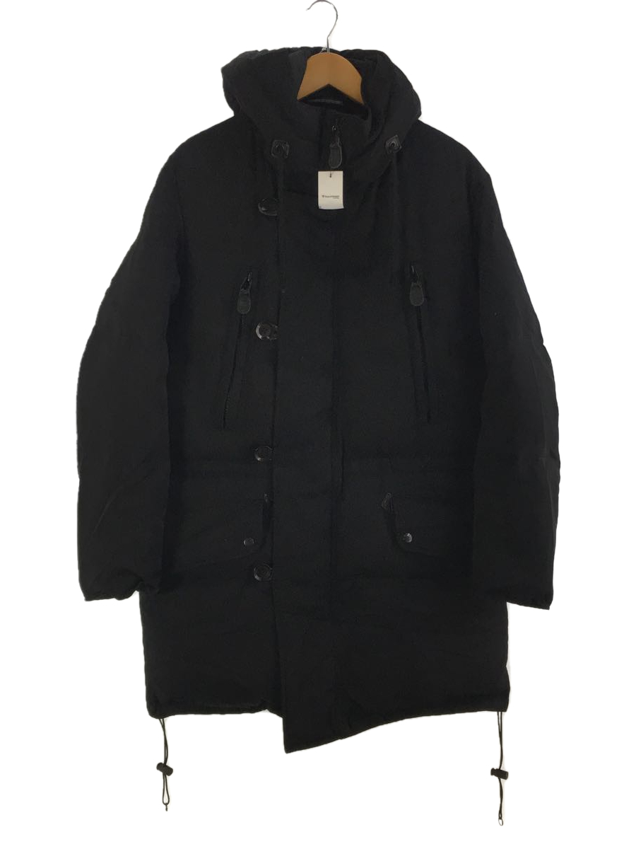 yohji yamamoto POUR HOMME◇ダウンジャケット/2/ウール/BLK/無地/HE