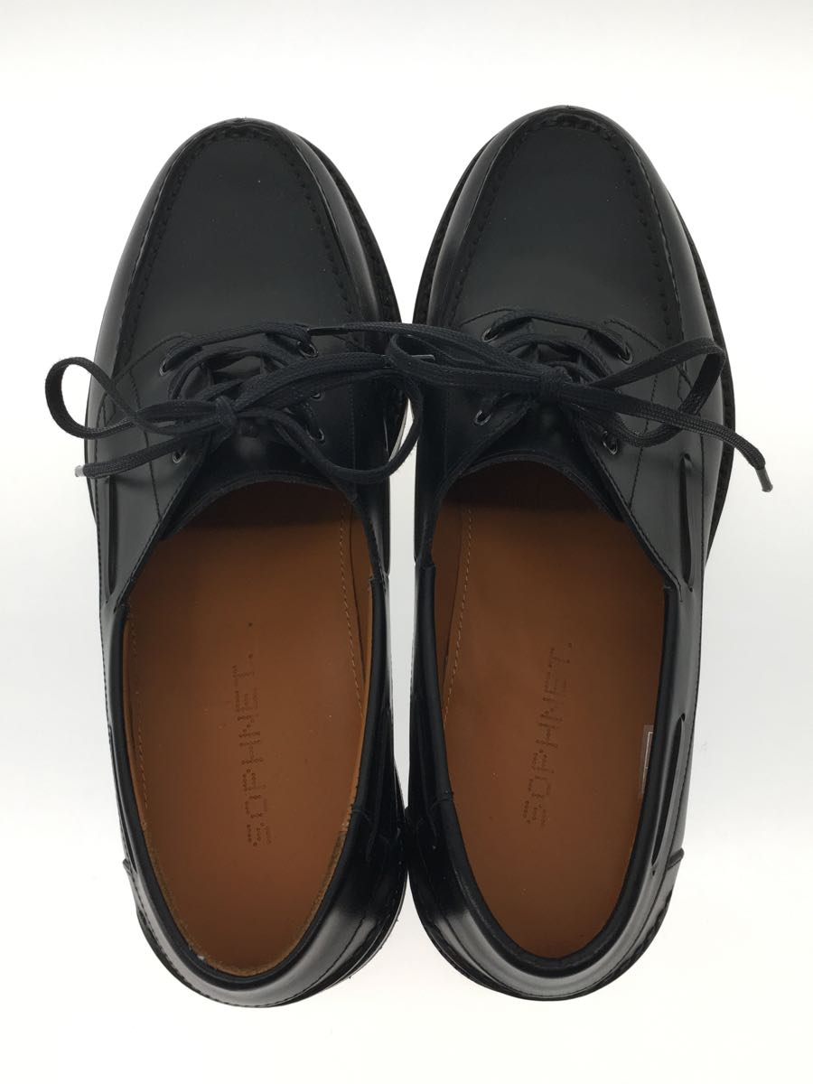 SOPHNET.◇LEATHER BOAT SHOES/シューズ/27cm/BLK/レザー