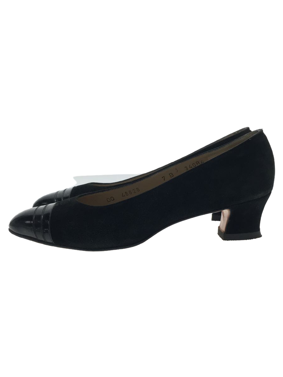 Salvatore Ferragamo* pumps /UK7/BLK/ suede 