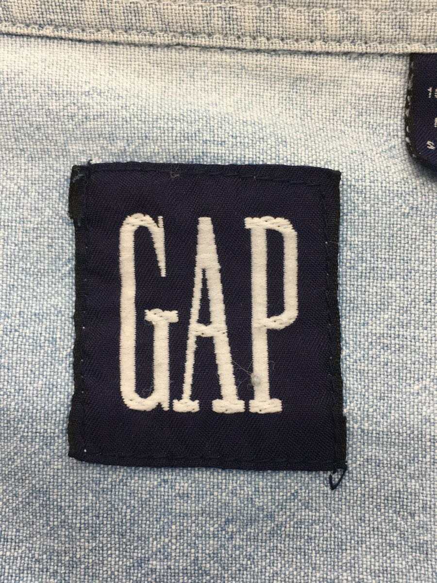 GAP◆90s/シャンブレーシャツ/長袖シャツ/XL/コットン/IDG/無地_画像3