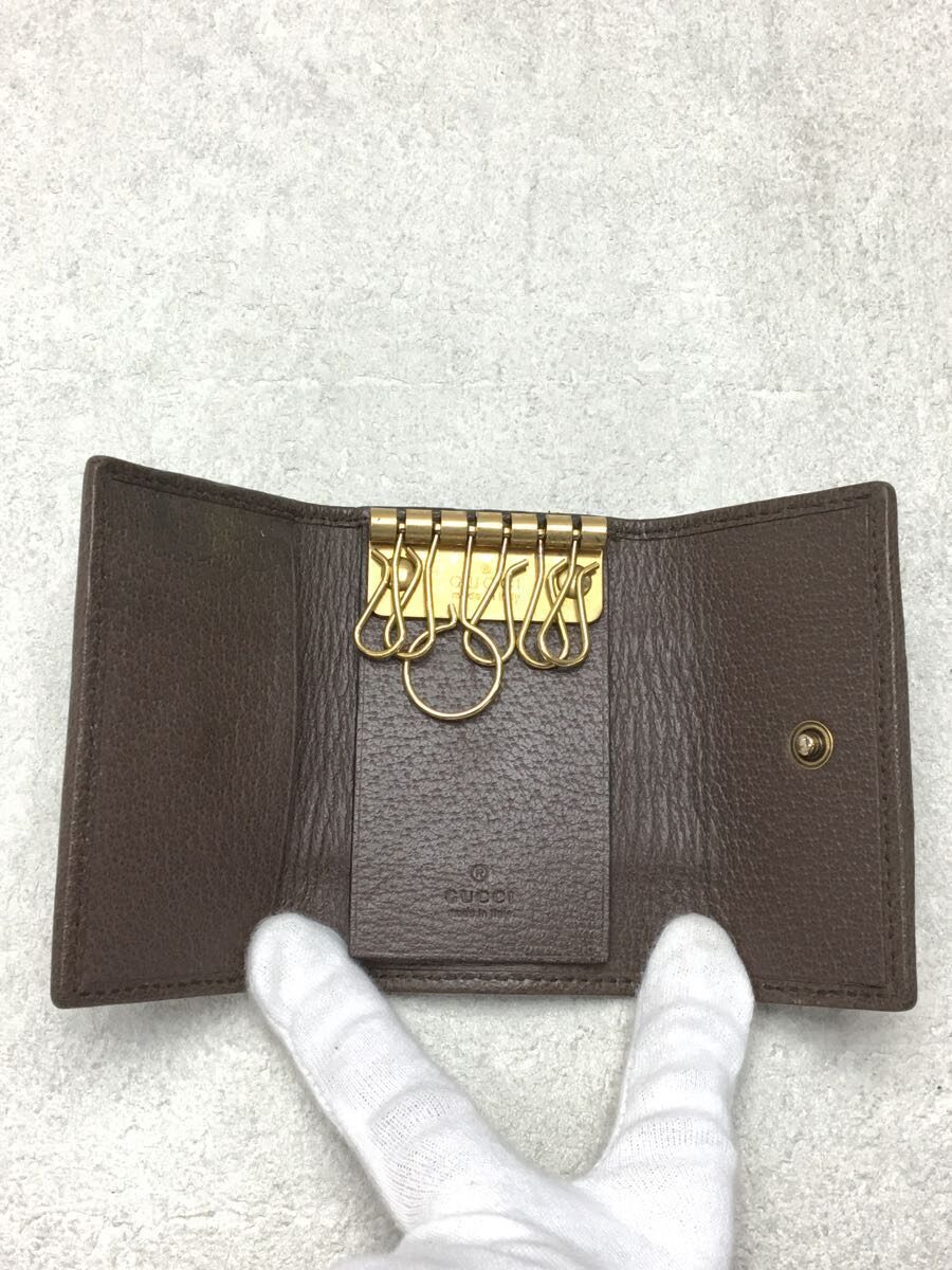 GUCCI◆603732/キーケース_GGスプリーム/PVC/BEG/メンズ_画像4