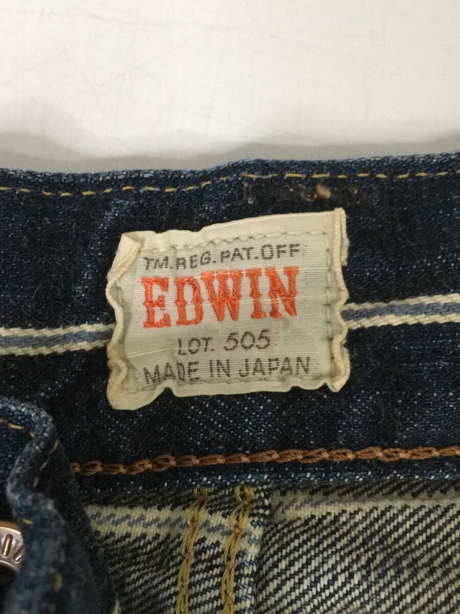 EDWIN◆505ZXX/青耳/日本製/裾上げ有/ボトム/29/コットン/ネイビー/ストライプ/50503_画像5