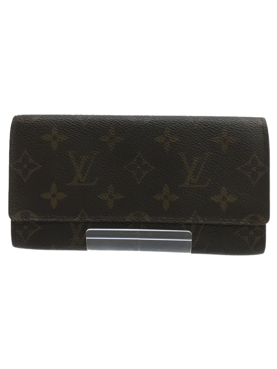 LOUIS VUITTON◆ポルト・円・3カルトクレディ_モノグラム_BRW/PVC/ブラウン/M61818_画像1