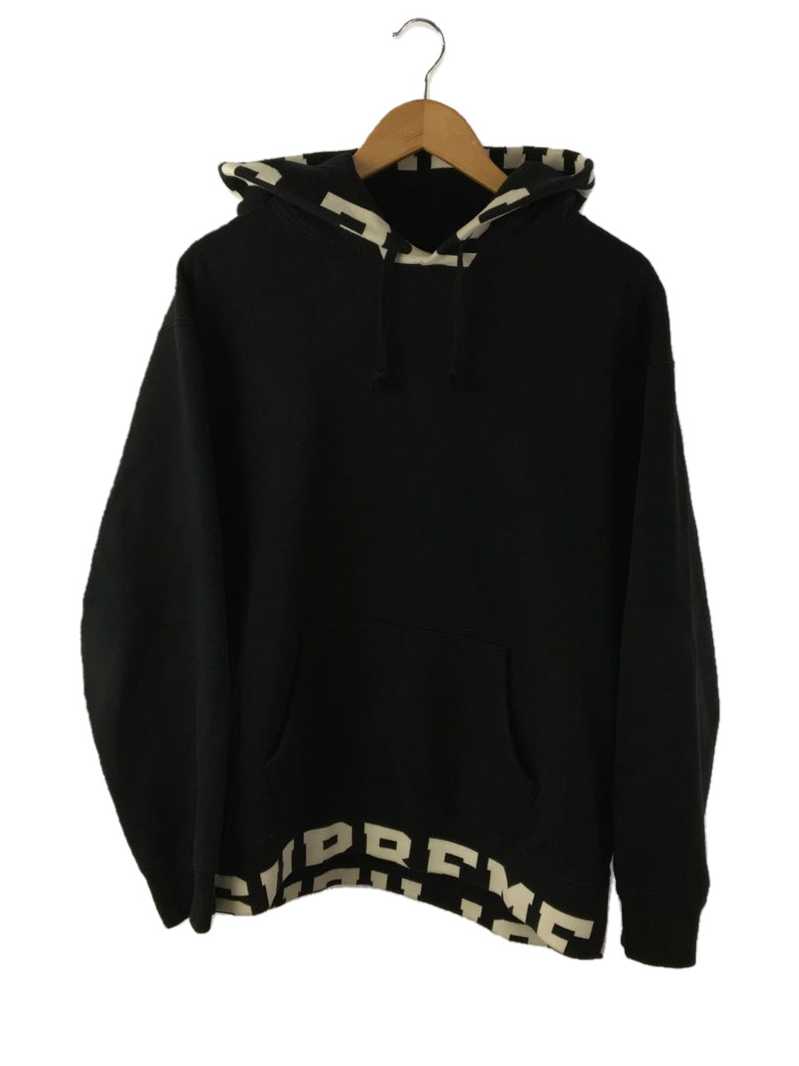 Supreme◆21SS Cropped Logos Hooded Sweatshirt/パーカー/M/コットン/ブラック_画像1