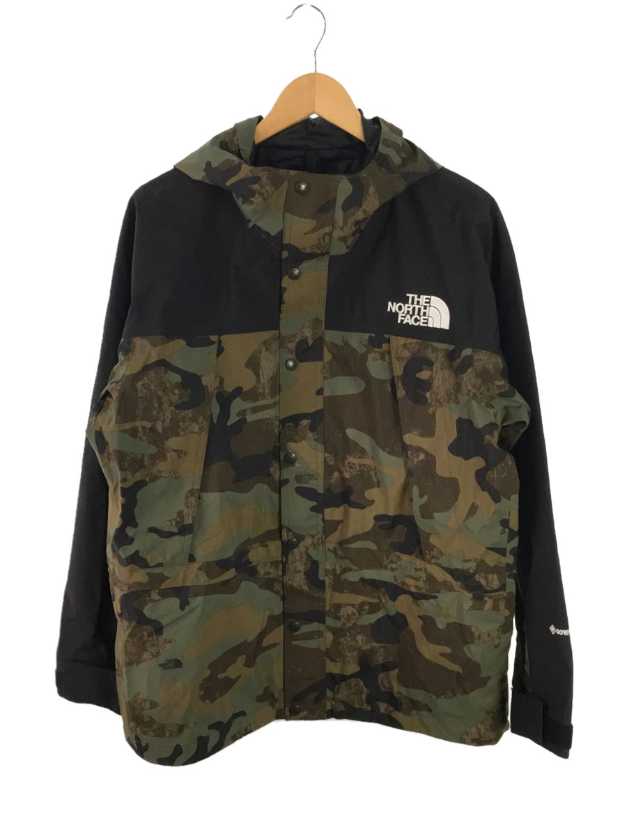THE NORTH FACE◆タグ付/Novelty Mountain Light Jacket/M/ナイロン/KHK/カモフラ/NP62237
