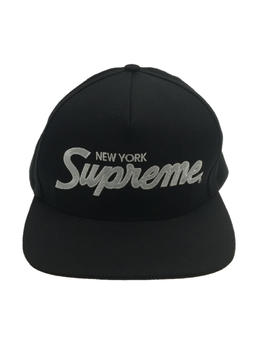 Supreme◆キャップ/-/ポリエステル/BLK/メンズ