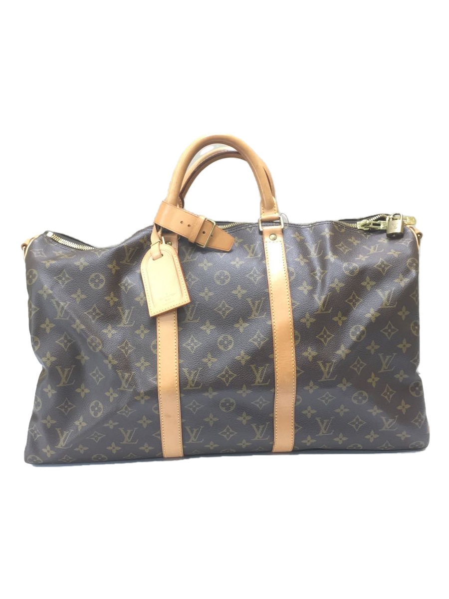 LOUIS VUITTON◆キーポル・バンドリエール50_モノグラム_BRW/PVC/BRW/M41416/鍵欠品/汚れ有