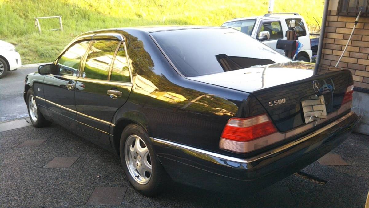  Benz W140 S320 last model original obsidian black maintenance record 11 sheets attaching real running vehicle inspection "shaken" 31 year 5 month left steering wheel with translation document attaching . ultimate beautiful car 