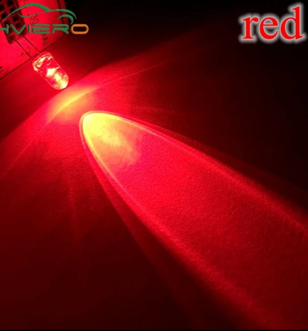5mm 砲弾型　LED レッド　赤　100個セット_画像1