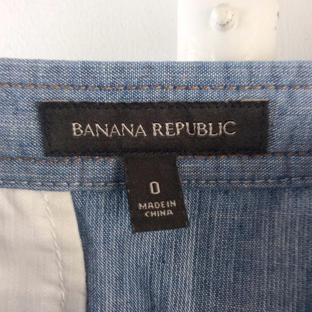 BANANA REPUBLIC ライトなデニム風♪ コットンスカートW65_画像4