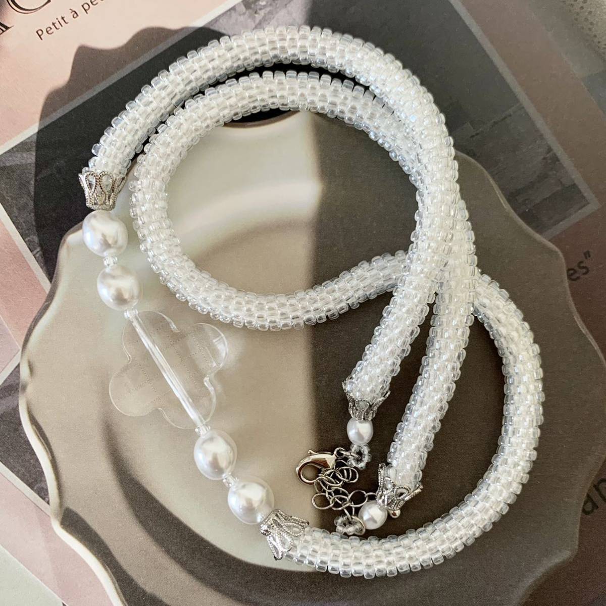 ハンドメイド クロス形アクリルビーズ 樹脂パール チューブ ハンドメイド クロス形アクリルビーズ 樹脂パール チューブ