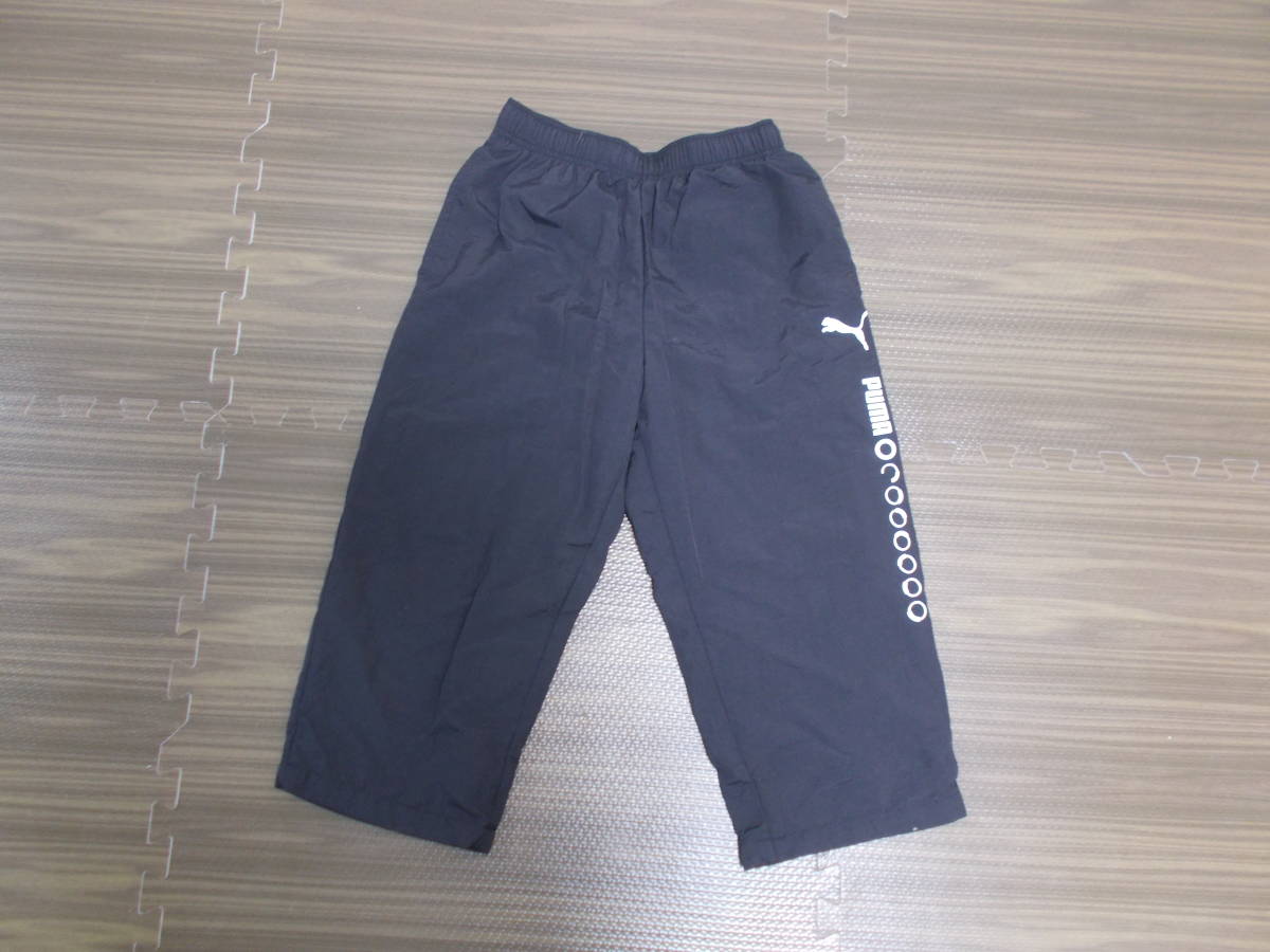 4-5 4,5 times use PUMA Puma nylon pants black black Kids sportswear half edge height shorts 160