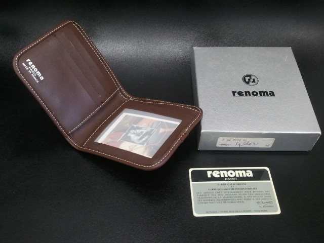 ☆r☆【renoma・ブランド】レノマ パリス パスケース カードケース/定期入れ 札入れ 財布/箱付き☆の画像3